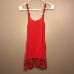 NWOT Tank with Crochet Detail